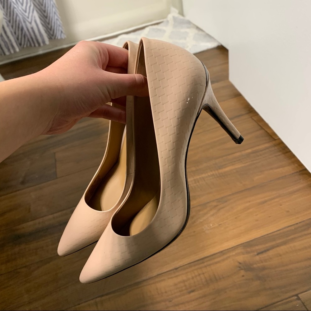 Calvin Klein Gayle Patent Leather Nude Pumps